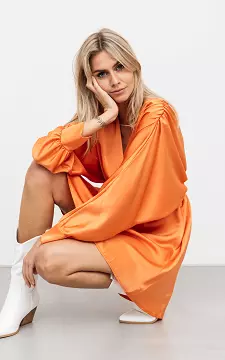 Kleid im Satin-Look | orange | Guts & Gusto