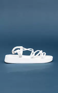 Strappy sandals | White | Guts & Gusto