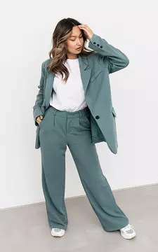 Wide leg trousers with pockets | Petrol | Guts & Gusto