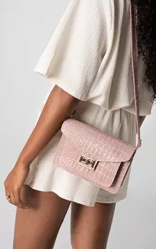 Leather bag with gold-coloured details | Mauve Pink | Guts & Gusto