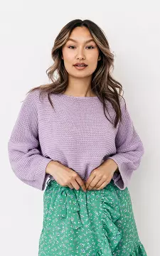 Sweater with round neck | Lilac | Guts & Gusto