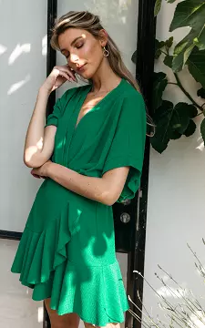 V-neck dress | Dark Green | Guts & Gusto