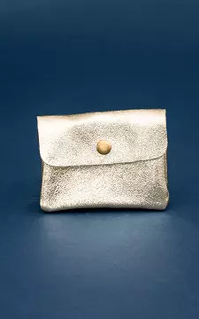 Metallic wallet with stud | Champagne | Guts & Gusto