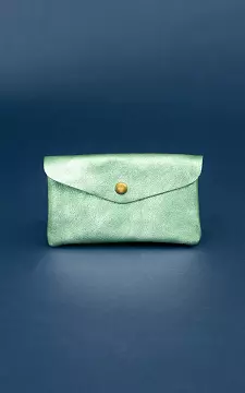 Metallic wallet with press button | Mint | Guts & Gusto