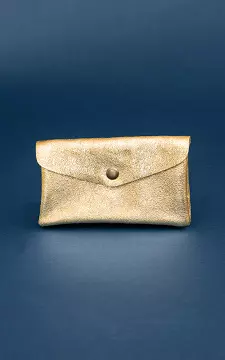Metallic wallet with press button | Gold | Guts & Gusto