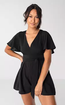 Playsuit with waist tie | Black | Guts & Gusto