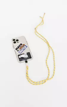 Telephone cord with gold-coated details | Yellow Blue | Guts & Gusto