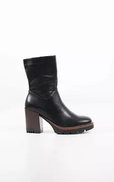 Leather look boots | Black | Guts & Gusto