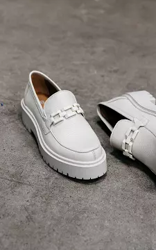 Leather loafers | Cream | Guts & Gusto