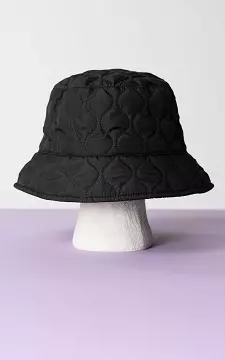 Gewatteerde bucket hat | Zwart | Guts & Gusto