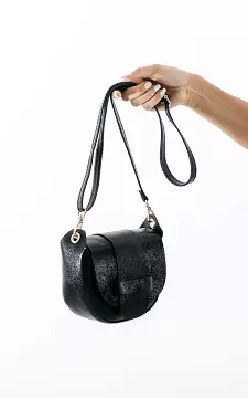 Metallic-Look Tasche mit verstellbare Taschenriemen | Schwarz | Guts & Gusto