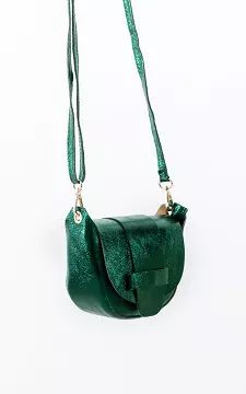 Metallic-look bag with zip | Green | Guts & Gusto