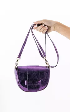 Metallic-look bag with zip | Purple | Guts & Gusto