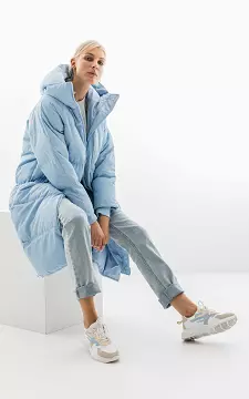 Lange puffer jacket | Lichtblauw | Guts & Gusto