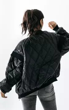 Oversized jas met zakken | Zwart | Guts & Gusto