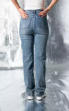 Straight fit high waist jeans Shuttle | Blauw | Guts & Gusto