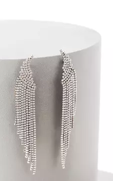 Rhinestone earrings  | Silver | Guts & Gusto
