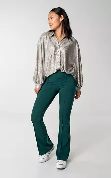 High-waist, flared trousers | Emerald | Guts & Gusto