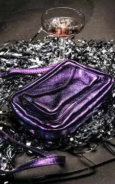 Leather bag with adjustable handle | Purple | Guts & Gusto