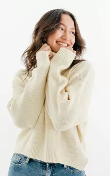 Oversized turtleneck sweater | Cream | Guts & Gusto