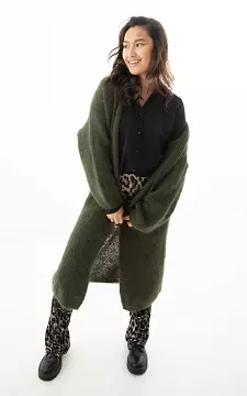Long knitted cardigan | Dark Green | Guts & Gusto