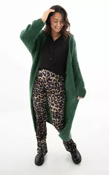 Long knitted cardigan | Green | Guts & Gusto