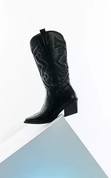 Cowboy boots with zip | Black | Guts & Gusto
