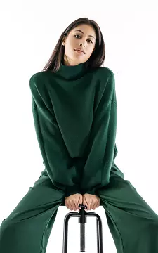 Turtleneck sweater with puffed sleeves | Green | Guts & Gusto