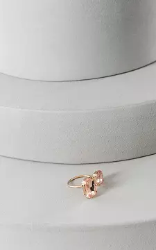 Verstelbare ring van stainless steel | Lichtroze | Guts & Gusto