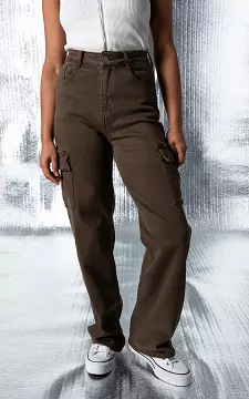 High waist cargo jeans Apollo | Bruin | Guts & Gusto