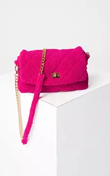 Teddy bag with gold-coloured handle | Fuchsia | Guts & Gusto