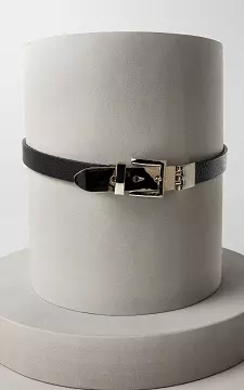 Belt with square clasp | Black Silver | Guts & Gusto