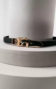 Belt with square clasp | Black Gold | Guts & Gusto
