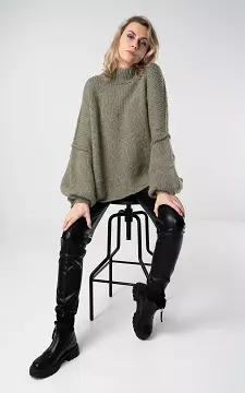 Oversized woolen sweater | Dark Green | Guts & Gusto