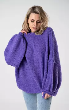 Oversized woolen sweater | Purple | Guts & Gusto