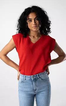 V-neck top | Red | Guts & Gusto