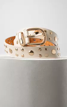 Belt with studs | Beige Gold | Guts & Gusto