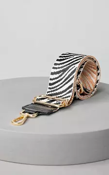 Taschenriemen mit Zebra Muster | Schwarz Gold | Guts & Gusto