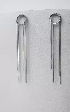 Lange oorbellen van stainless steel | Zilver | Guts & Gusto