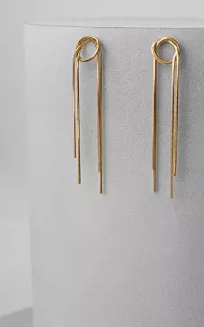Lange oorbellen van stainless steel | Goud | Guts & Gusto