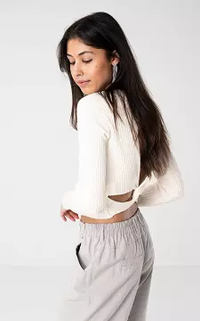 Crop top with open back | Cream | Guts & Gusto