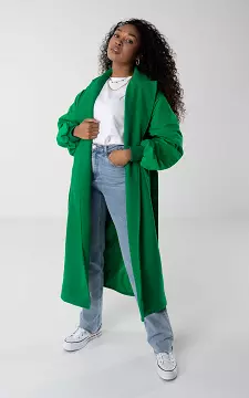 Coat with bomber sleeves | Green | Guts & Gusto