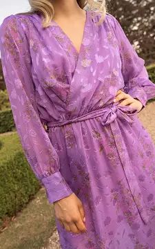 Dress with see-through details | Purple | Guts & Gusto