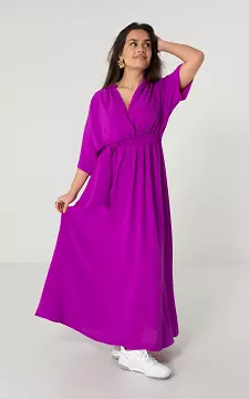 Maxi dress with short sleeves | Purple | Guts & Gusto