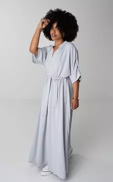 Maxi dress with short sleeves | Light Grey | Guts & Gusto