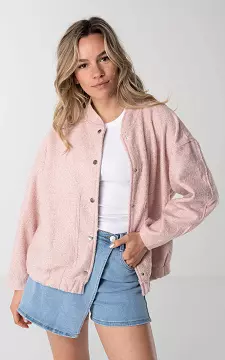 Oversized coat with press buttons | Light Pink | Guts & Gusto