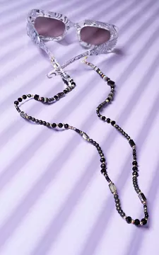 Brillenkette mit verschiedenen Perlen | Schwarz | Guts & Gusto