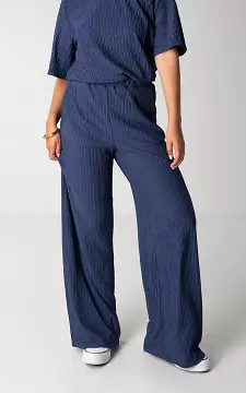 Losvallend model broek met steekzakken | Donkerblauw | Guts & Gusto