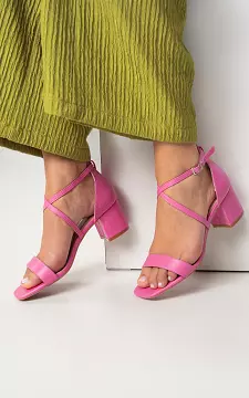 Heels with adjustable strap | Pink | Guts & Gusto