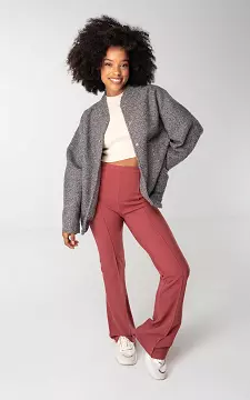 High-waist, flared trousers | Mauve Pink | Guts & Gusto